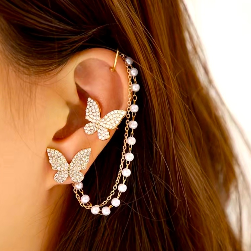 Pearl Tassel Chain Earring